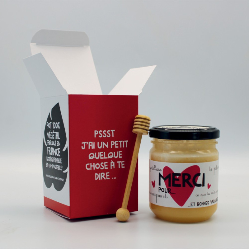 Coffret miel Merci maîtresse, maître ou ATSEM