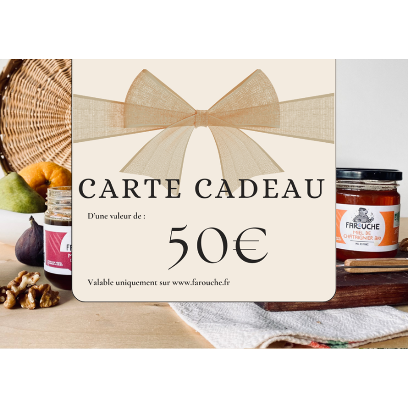 Carte Cadeau Farouche 50 €